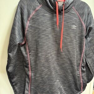 Umbro Charcoal Hoodie with Red Details